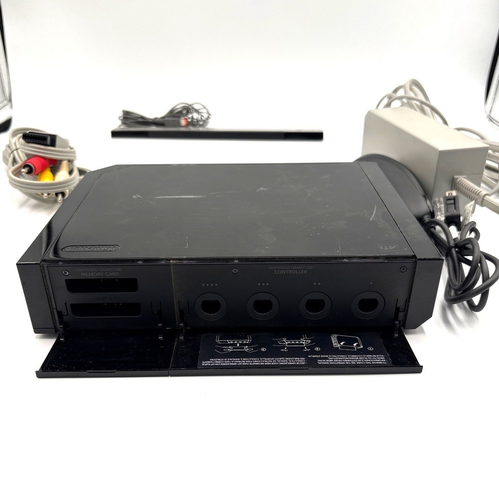 Nintendo Wii Black Console RVL-001 GameCube Compatible Bundle Untested - Picture 6 of 11